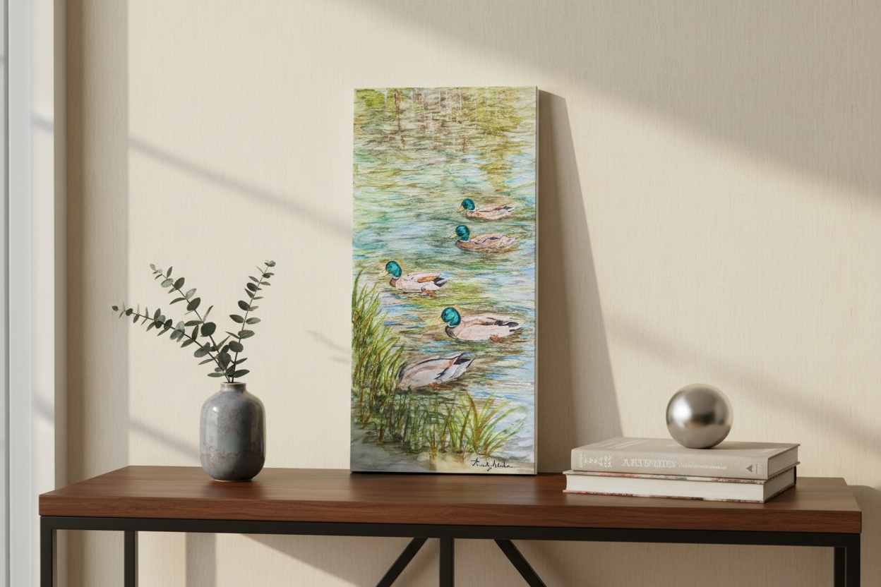 Canvas on console table